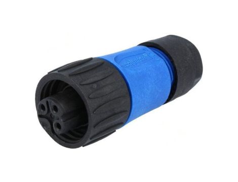 Złącze okrągłe wtyk na przewód -PIN 4 żeńskie zacisk śrubowy C01620D00311010