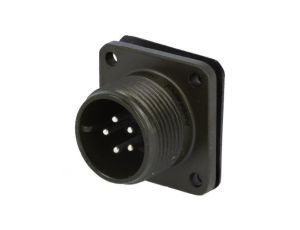 Złącze okrągłe gniazdo kołnierz (4 otwory) na panel -PIN 5 DS3102A 14S-5P