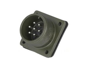 Złącze okrągłe gniazdo kołnierz (4 otwory) na panel -PIN 7 DS3102E 16S-1P