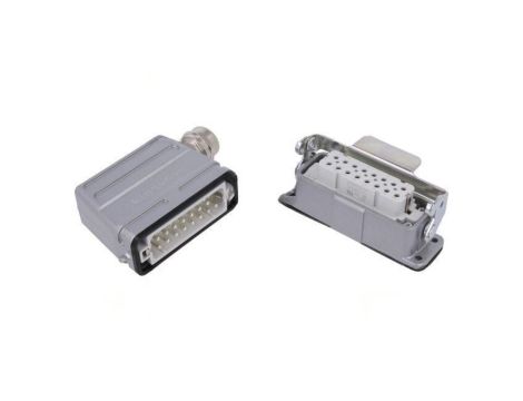 Złącze HDC męskie + żeńskie 14A 250V -PIN 16 16+PE z dławnicą C14610E0169214