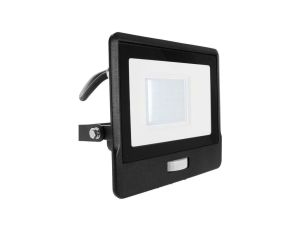 Naświetlacz, projektor LED SMD 30W 2340lm 6500K IP65 czarny z czujnikiem ruchu, przewód 1m barwa CW biała zimna V-TAC SAMSUNG