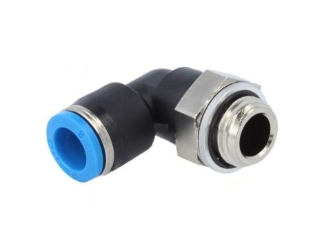 Złączka wtykowa kątowa 90 -0,95-6bar Uszczelka kauczuk NBR 186120