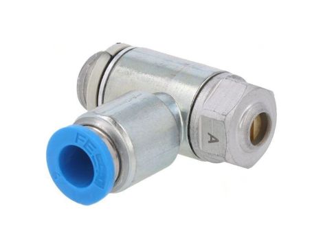 Zawór dławiąco-zwrotny 0,2-10bar odlew cynkowy chromowany 193144