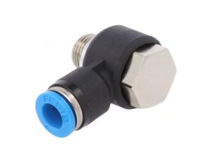 Złączka wtykowa gwintowana,kątowa 90 -0,95-6bar QS -10-80C 186138