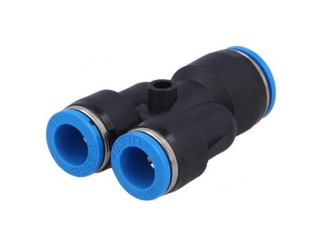 Trójnik redukcyjna,wtykowa -0,95-6bar polimer Øwyj 10mm 153156