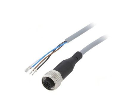 Kabel do czujników/automatyki M12 PIN 4 proste 5m wtyk 4A 541328