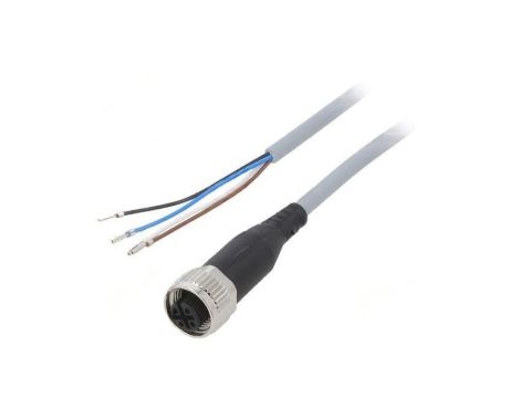 Kabel do czujników/automatyki M12 PIN 4 proste 2,5m wtyk 550326