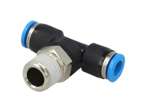 Trójnik wtykowa -0,95-6bar polimer Gwint R 1/4 6mm -10-80C 153108