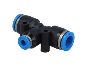 Trójnik redukcyjna,wtykowa -0,95-6bar polimer Øwyj 4mm 130613