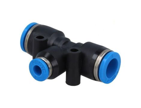 Trójnik redukcyjna,wtykowa -0,95-6bar polimer Øwyj 4mm 130613