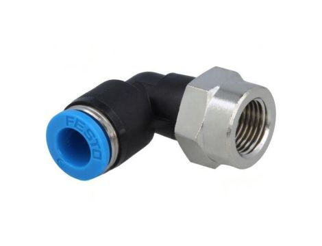 Złączka wtykowa gwintowana,kątowa 90 -0,95-6bar QS -10-80C 153274