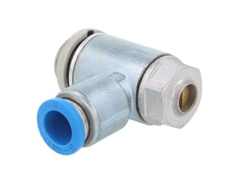 Zawór dławiąco-zwrotny 0,2-10bar odlew cynkowy chromowany 193147