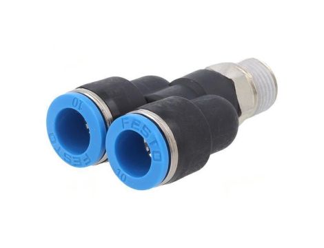 Złączka wtykowa prosta,rozgałęźna Y -0,95-6bar PBT QS 10mm 153144