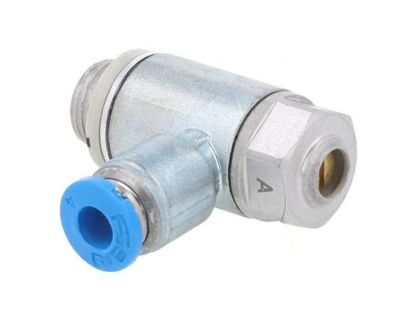 Zawór dławiąco-zwrotny 0,2-10bar odlew cynkowy chromowany 193143