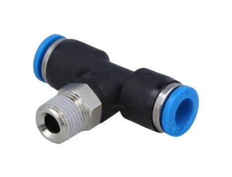 Trójnik wtykowa -0,95-6bar polimer Gwint R 1/8 6mm -10-80C 153107