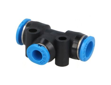 Trójnik redukcyjna,wtykowa -0,95-6bar polimer Øwyj 4mm 153369