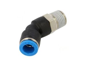 Złączka wtykowa kątowa 45 -0,95-6bar Gwint R 1/4 QS 130600