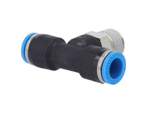 Złączka wtykowa prosta,rozgałęźna T -0,95-6bar PBT QS 8mm 153110