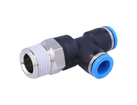 Złączka wtykowa prosta,rozgałęźna T -0,95-6bar PBT QS 8mm 153122