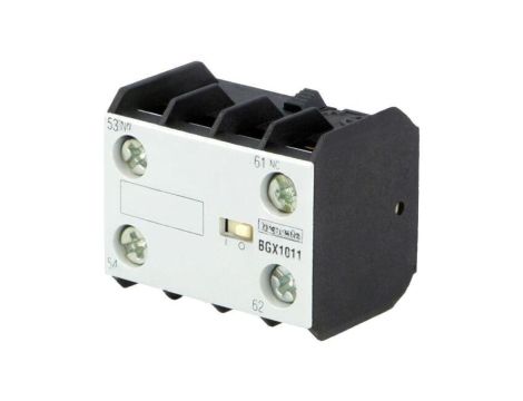 Styki pomocnicze, Przyłącze: zaciski śrubowe, czołowy, Styki: NC+NO 11BGX1011