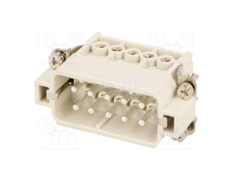 Złącze HDC wkładka stykowa męskie GWconnect PIN 10 16A 250V 93601-0139