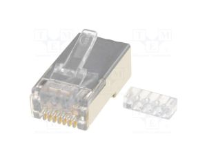 Złącze RJ45 wtyk 44915 PIN 8 Kat 6 ekranowane złocony 8p8c 44915-0011