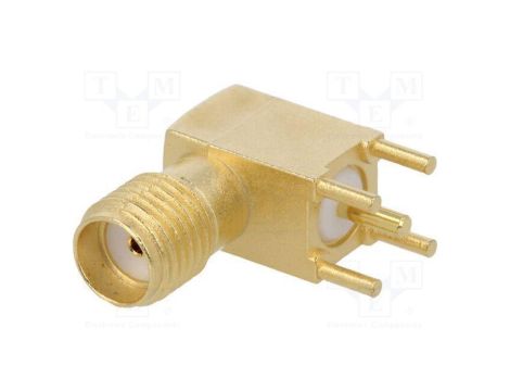 Złącze SMA gniazdo żeńskie kątowe 90 50 THT na PCB PTFE 73391-0083