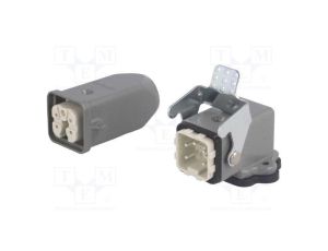 Złącze HDC męskie + żeńskie GWconnect PIN 5 10A 400V 4+PE 93603-0029