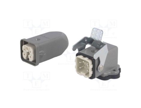 Złącze HDC męskie + żeńskie GWconnect PIN 5 10A 400V 4+PE 93603-0029