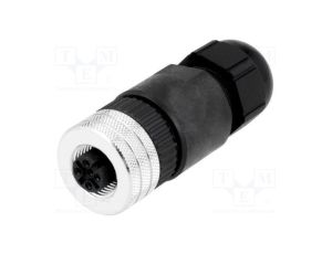 Złącze M12 wtyk PIN 5 żeńskie Micro-Change proste IP67 4A 1200710043