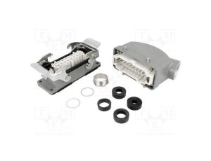 Złącze HDC męskie + żeńskie GWconnect PIN 16 16A 500V 16+PE 93603-0074