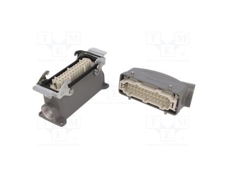 Złącze HDC męskie + żeńskie GWconnect PIN 24 16A 500V 24+PE 93603-0093
