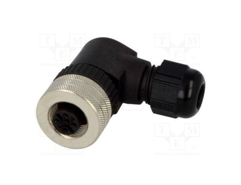 Złącze M12 wtyk PIN 4 żeńskie Micro-Change kątowe 90 IP67 1200710037