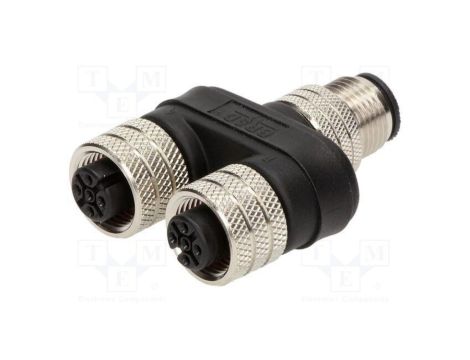 Trójnik M12 męski M12 żeński x2 kod A-DeviceNet / CANopen 1200685105