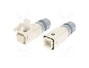 Złącze HDC męskie + żeńskie GWconnect PIN 4 10A 400V 3+PE 93608-0392