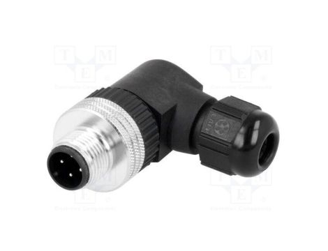 Złącze M12 wtyk PIN 4 męskie Micro-Change kątowe 90 IP67 1200710040