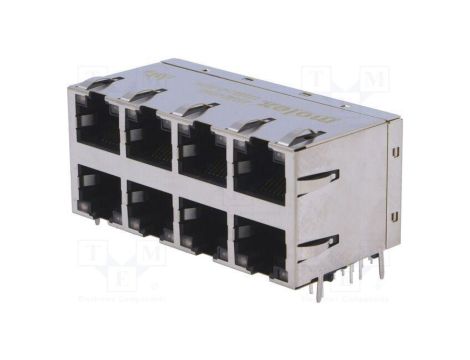 Złącze RJ45 gniazdo PIN 8 Kat 5e ekranowane,z diodą LED 8p8c 85727-1003