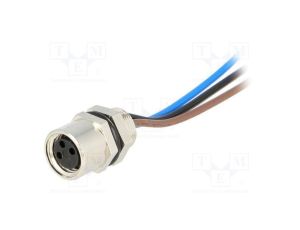 Złącze M8 żeńskie PIN 3 3A 60V IP67 Nano-Change proste 300mm 1200310015