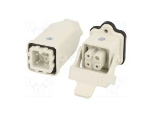 Złącze HDC męskie + żeńskie GWconnect PIN 4 10A 400V 3+PE 93603-0012
