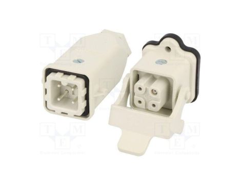 Złącze HDC męskie + żeńskie GWconnect PIN 4 10A 400V 3+PE 93603-0012