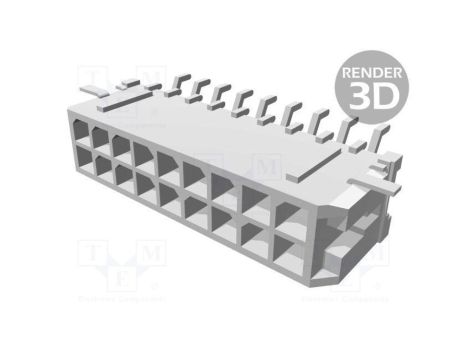 Złącze przewód-płytka gniazdo męskie PIN 18 Micro-Fit 3.0 43045-1809