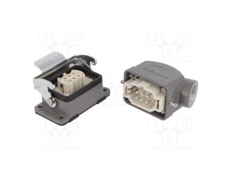 Złącze HDC męskie + żeńskie GWconnect PIN 6 16A 500V 6+PE 93603-0041