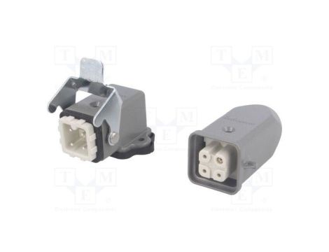 Złącze HDC męskie + żeńskie GWconnect PIN 4 10A 400V 3+PE 93603-0013