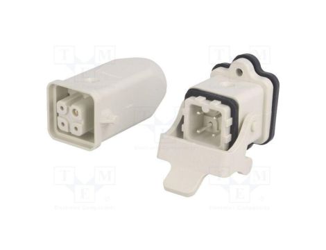 Złącze HDC męskie + żeńskie GWconnect PIN 4 10A 400V 3+PE 93603-0011