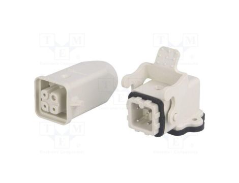 Złącze HDC męskie + żeńskie GWconnect PIN 4 10A 400V 3+PE 93603-0009