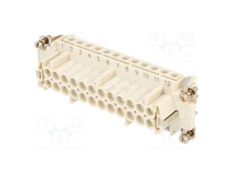 Złącze HDC wkładka stykowa żeńskie GWconnect PIN 24 16A 500V 93601-0297