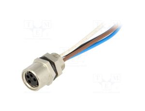 Złącze M8 żeńskie PIN 4 3A 60V IP67 Nano-Change proste 300mm 1200310049