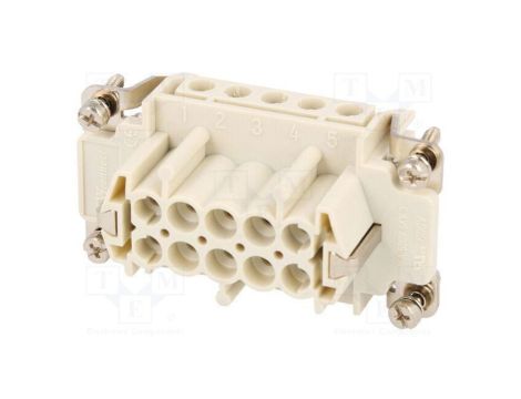 Złącze HDC wkładka stykowa żeńskie GWconnect PIN 10 16A 500V 93601-0231