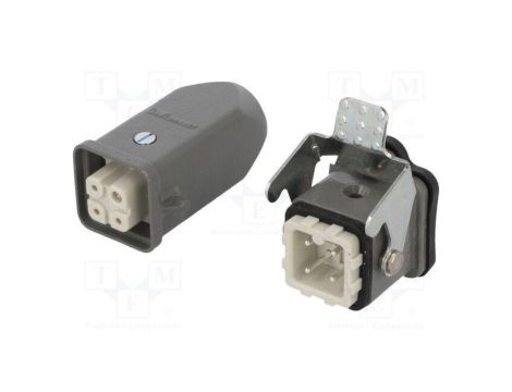 Złącze HDC męskie + żeńskie GWconnect PIN 4 10A 400V 3+PE 93603-0015