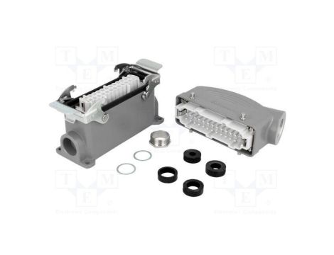 Złącze HDC męskie + żeńskie GWconnect PIN 24 16A 500V 24+PE 93603-0094